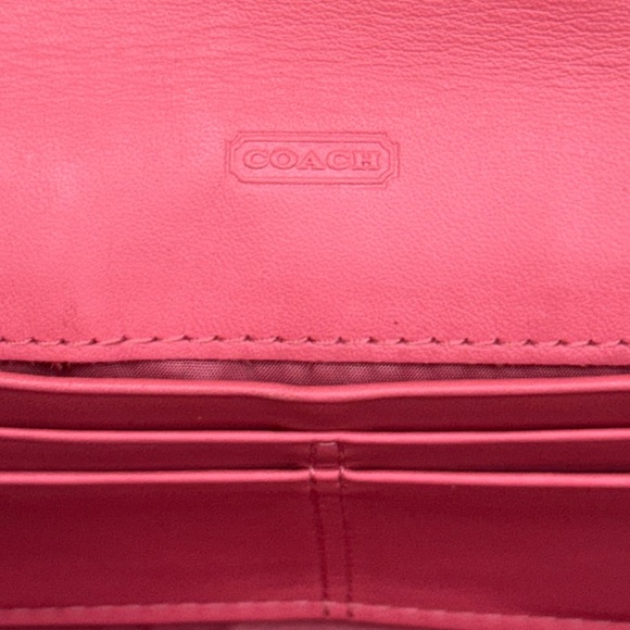 Coach Kristin Leather Wallet Coral Pink - Picture 4 of 13